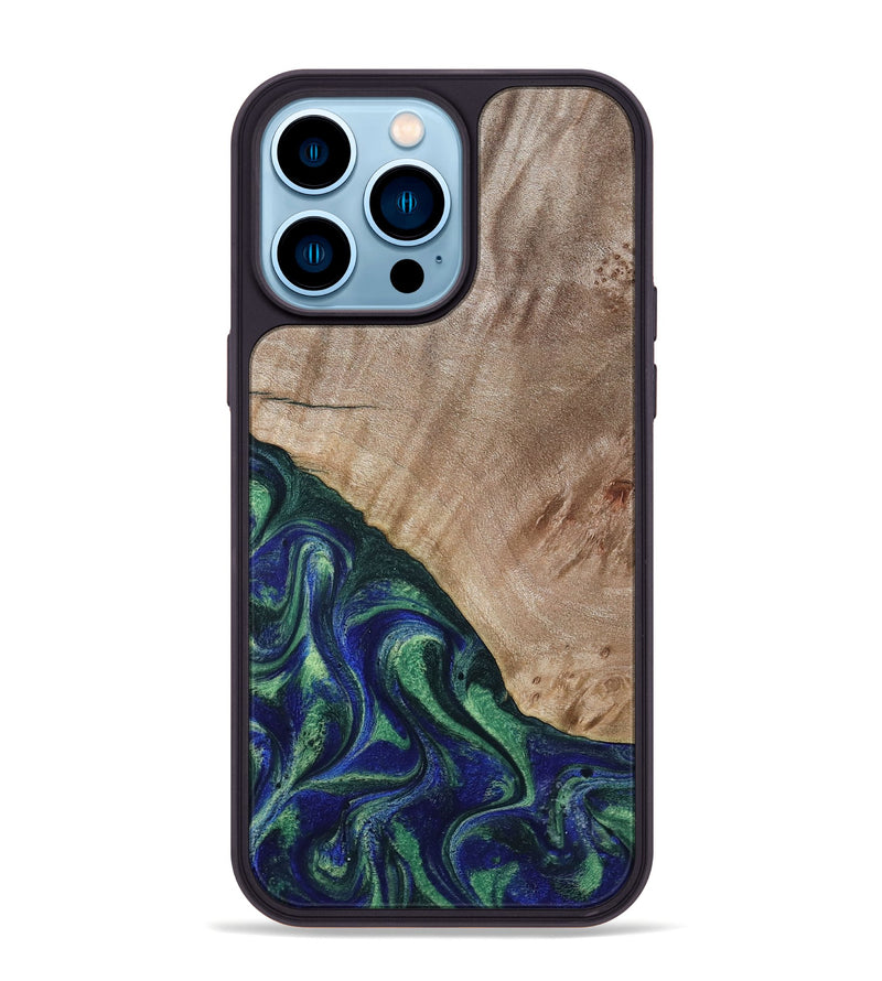 iPhone 14 Pro Max Wood Phone Case - Eugenia (Green, 794551)