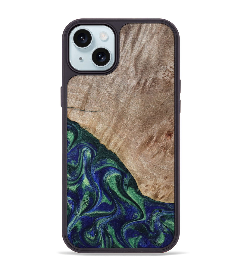 iPhone 15 Plus Wood Phone Case - Eugenia (Green, 794551)
