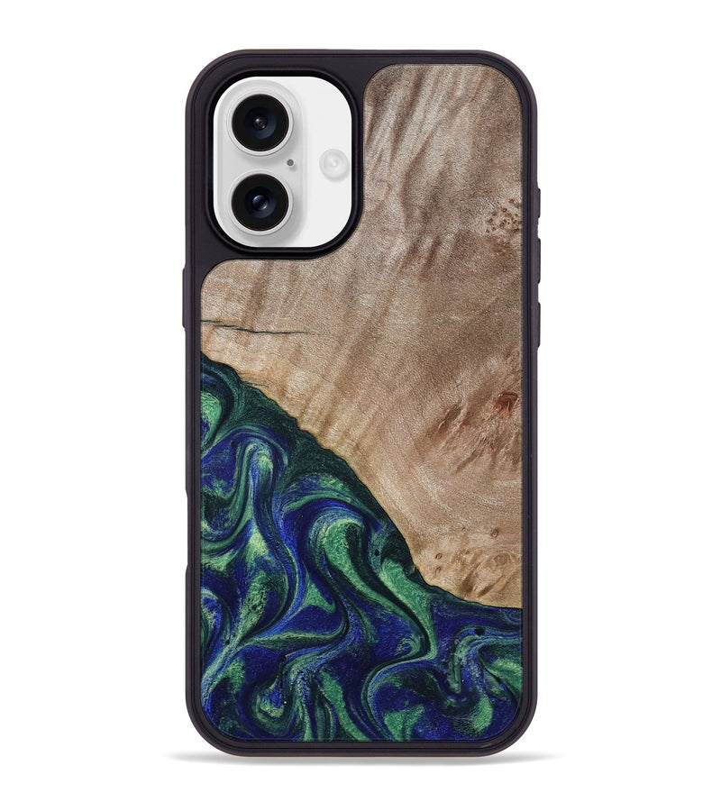 iPhone 16 Plus Wood Phone Case - Eugenia (Green, 794551)