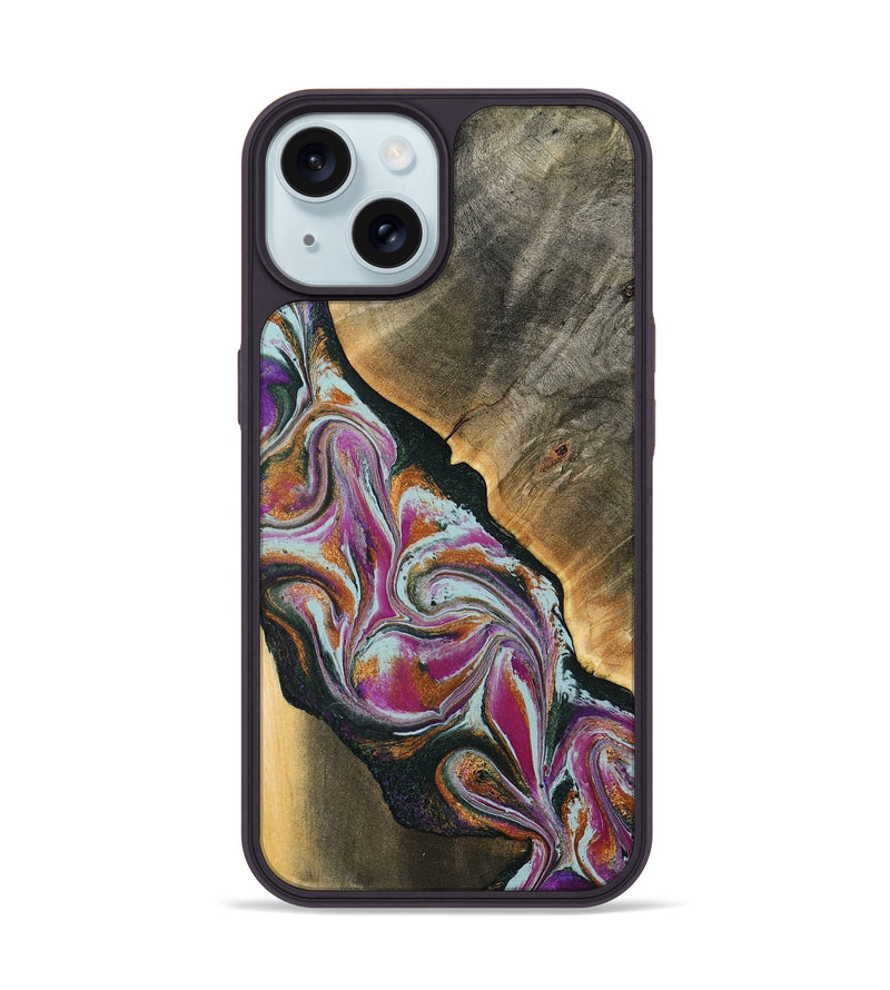 iPhone 15 Wood Phone Case - Frida (Green, 794567)