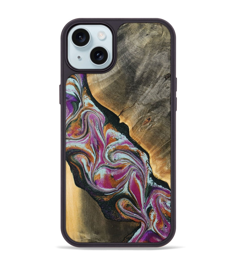 iPhone 15 Plus Wood Phone Case - Frida (Green, 794567)