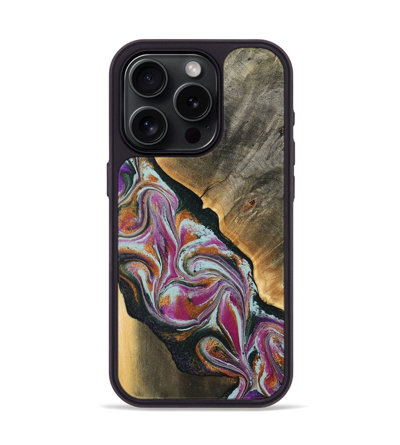 iPhone 15 Pro Wood Phone Case - Frida (Green, 794567)