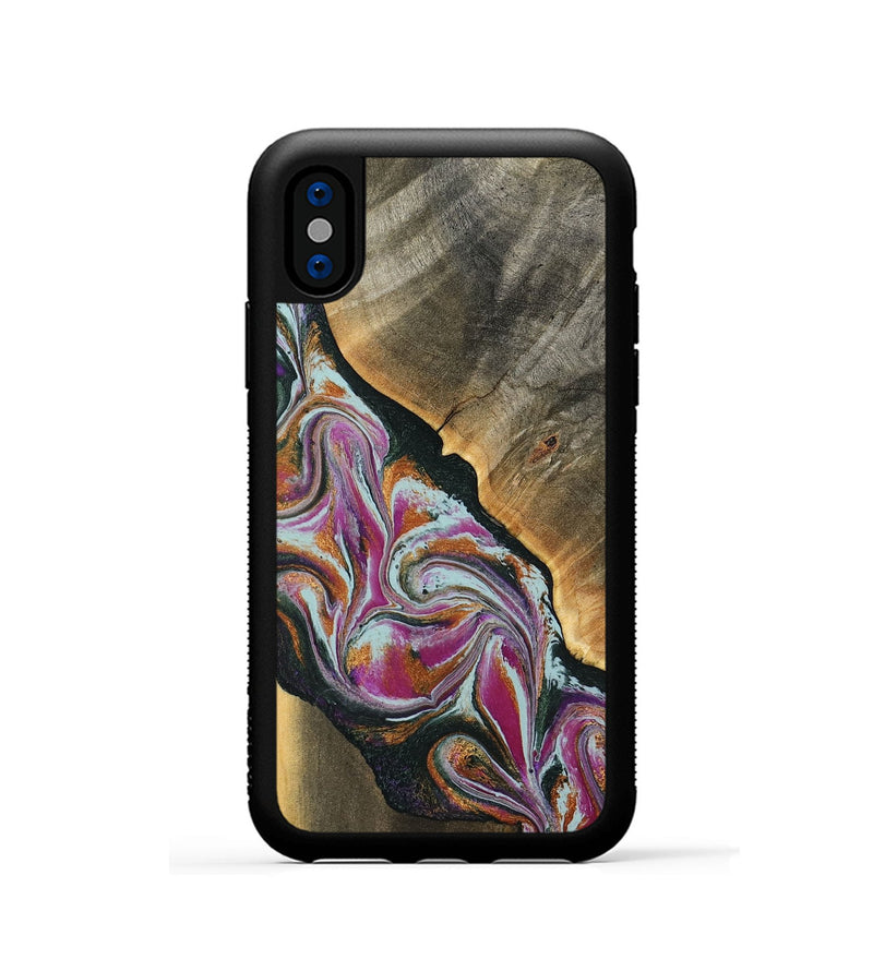 iPhone Xs Wood Phone Case - Frida (Green, 794567)