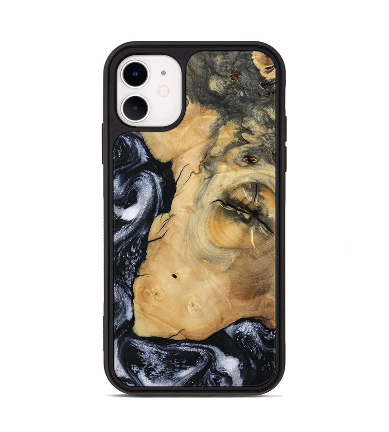 iPhone 11 Wood Phone Case - Derick (Black & White, 794568)