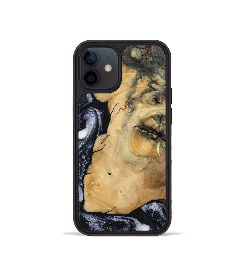 iPhone 12 mini Wood Phone Case - Derick (Black & White, 794568)