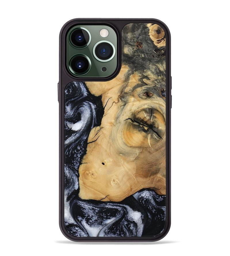 iPhone 13 Pro Max Wood Phone Case - Derick (Black & White, 794568)