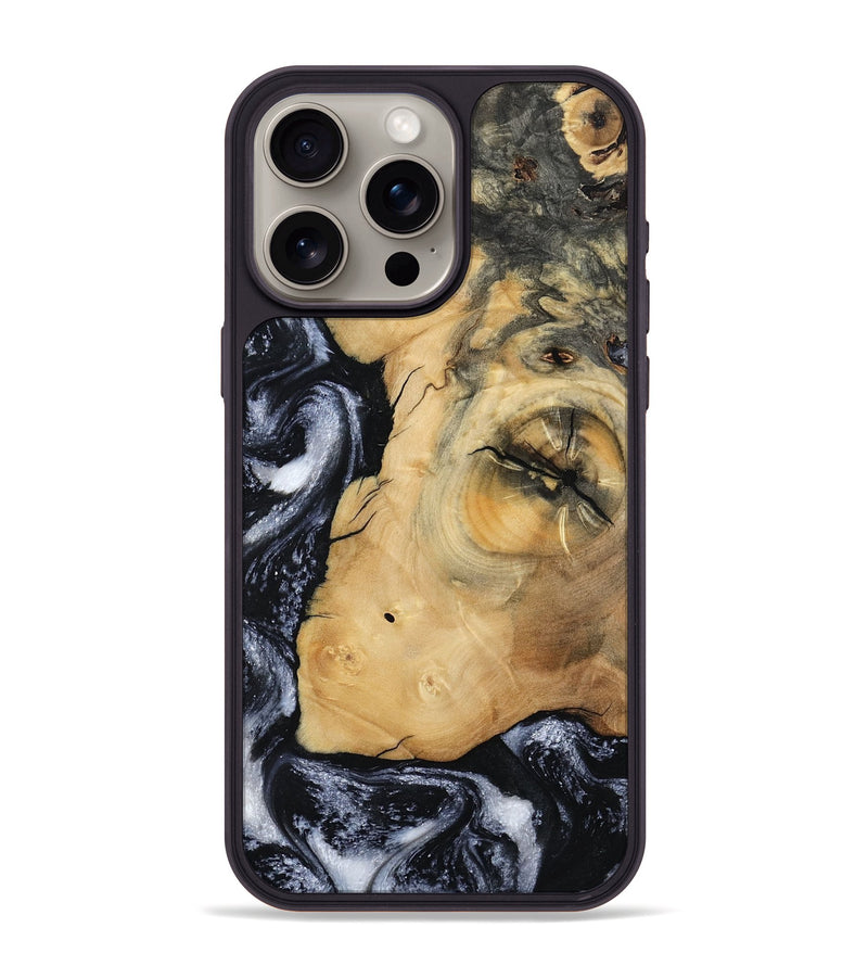 iPhone 15 Pro Max Wood Phone Case - Derick (Black & White, 794568)