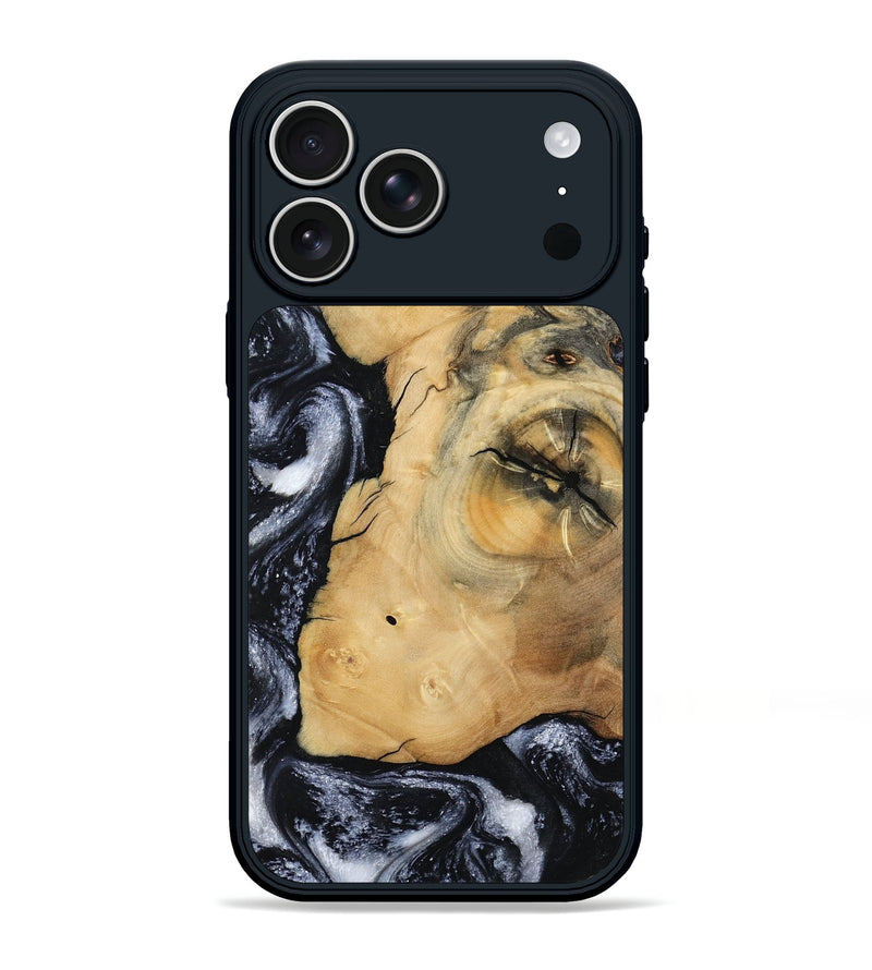iPhone 17 Pro Max Wood Phone Case - Derick (Black & White, 794568)