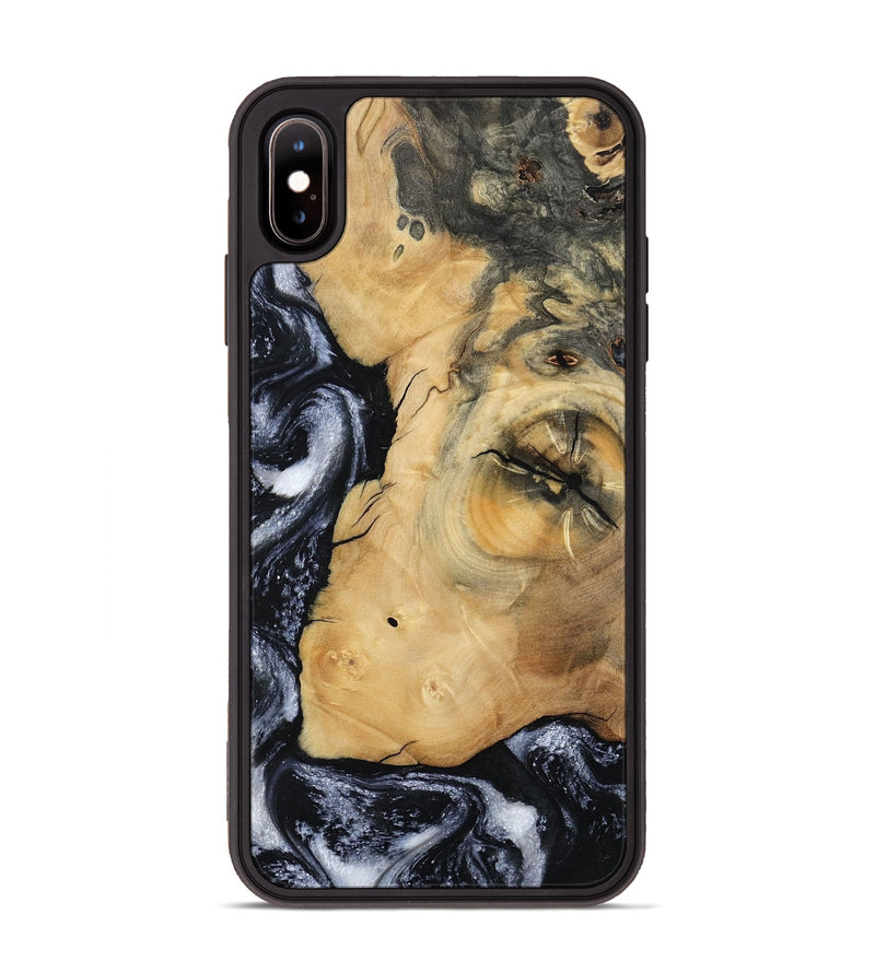 iPhone Xs Max Wood Phone Case - Derick (Black & White, 794568)