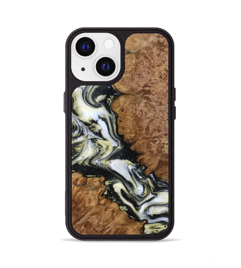 iPhone 13 Wood Phone Case - Beatriz (Black & White, 794571)