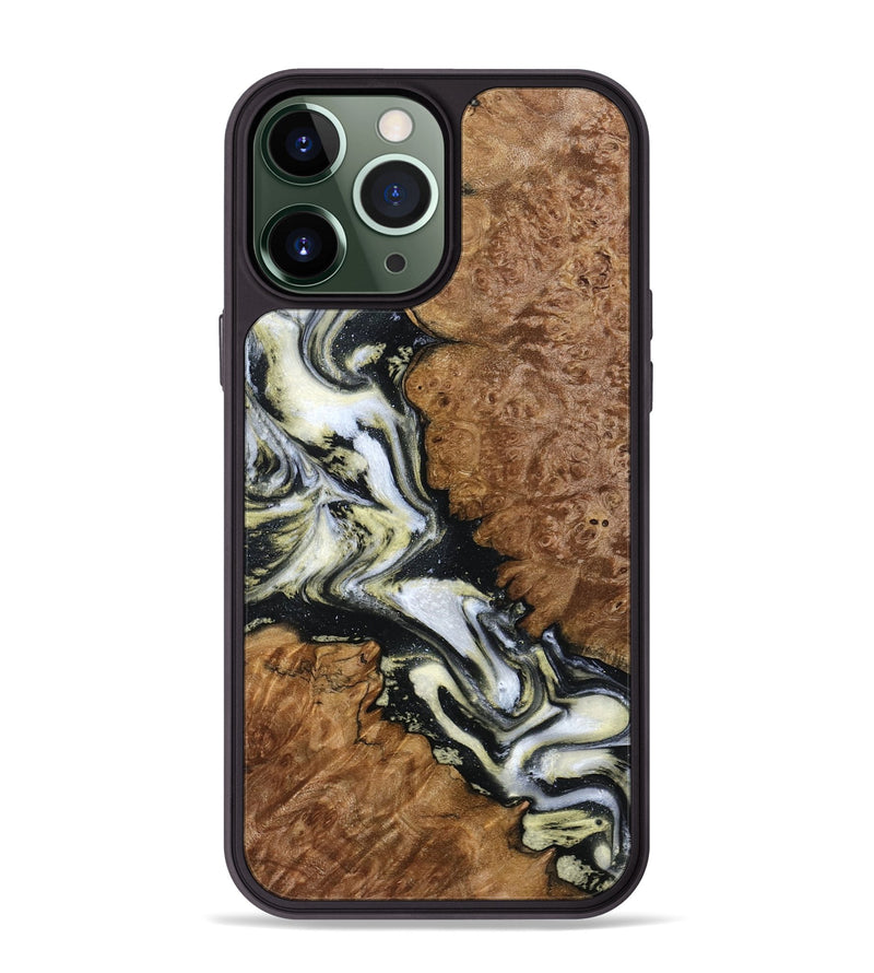 iPhone 13 Pro Max Wood Phone Case - Beatriz (Black & White, 794571)