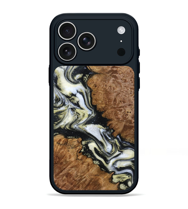 iPhone 17 Pro Max Wood Phone Case - Beatriz (Black & White, 794571)
