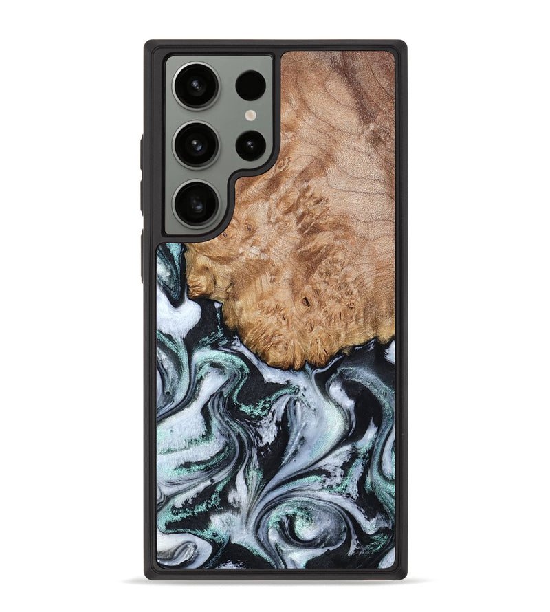 Galaxy S23 Ultra Wood Phone Case - Lillie (Black & White, 794573)