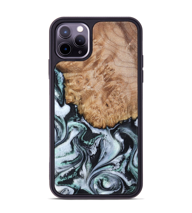 iPhone 11 Pro Max Wood Phone Case - Lillie (Black & White, 794573)