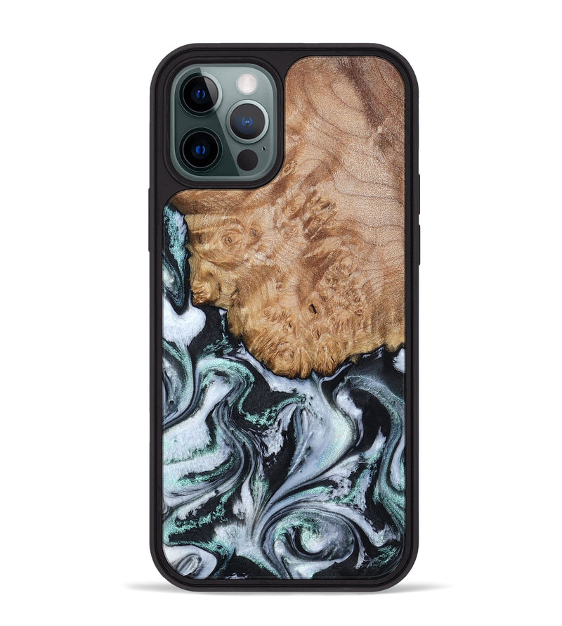 iPhone 12 Pro Max Wood Phone Case - Lillie (Black & White, 794573)