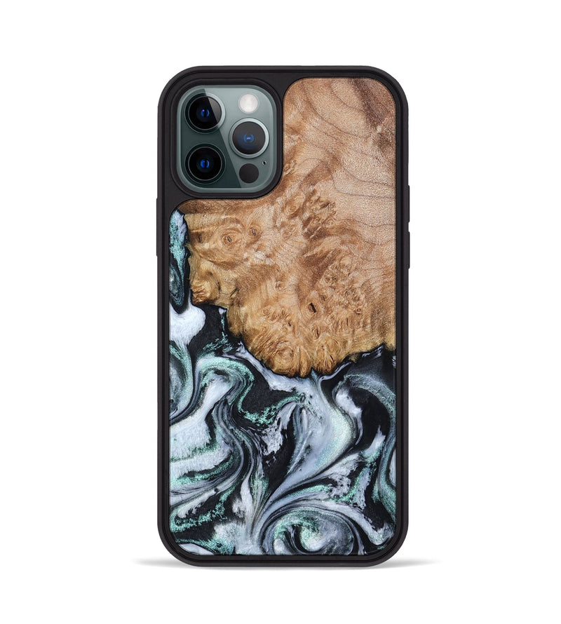 iPhone 12 Pro Wood Phone Case - Lillie (Black & White, 794573)