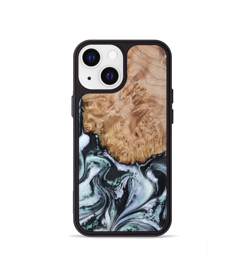 iPhone 13 mini Wood Phone Case - Lillie (Black & White, 794573)