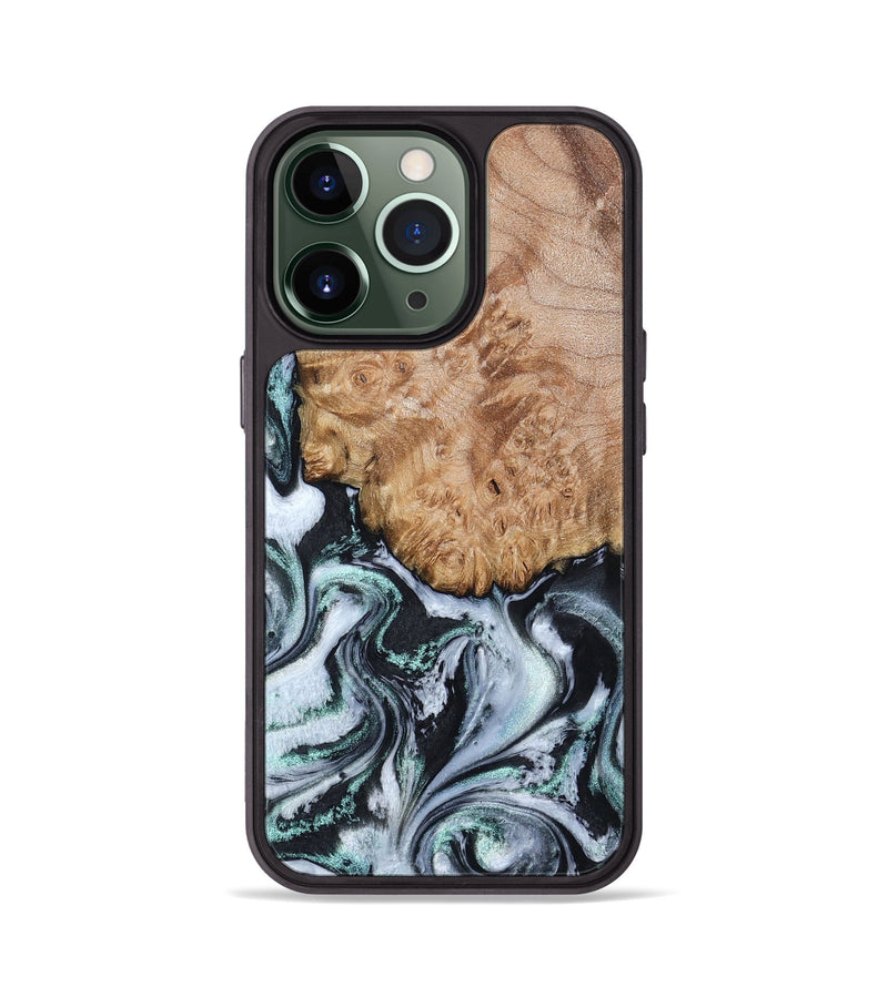 iPhone 13 Pro Wood Phone Case - Lillie (Black & White, 794573)