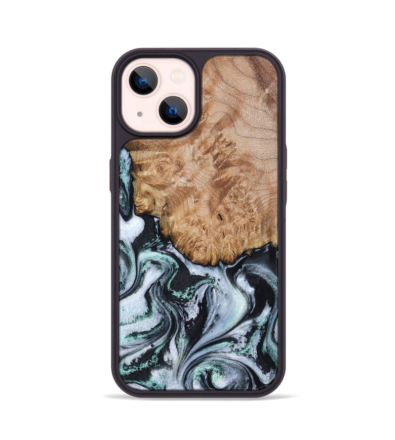 iPhone 14 Wood Phone Case - Lillie (Black & White, 794573)