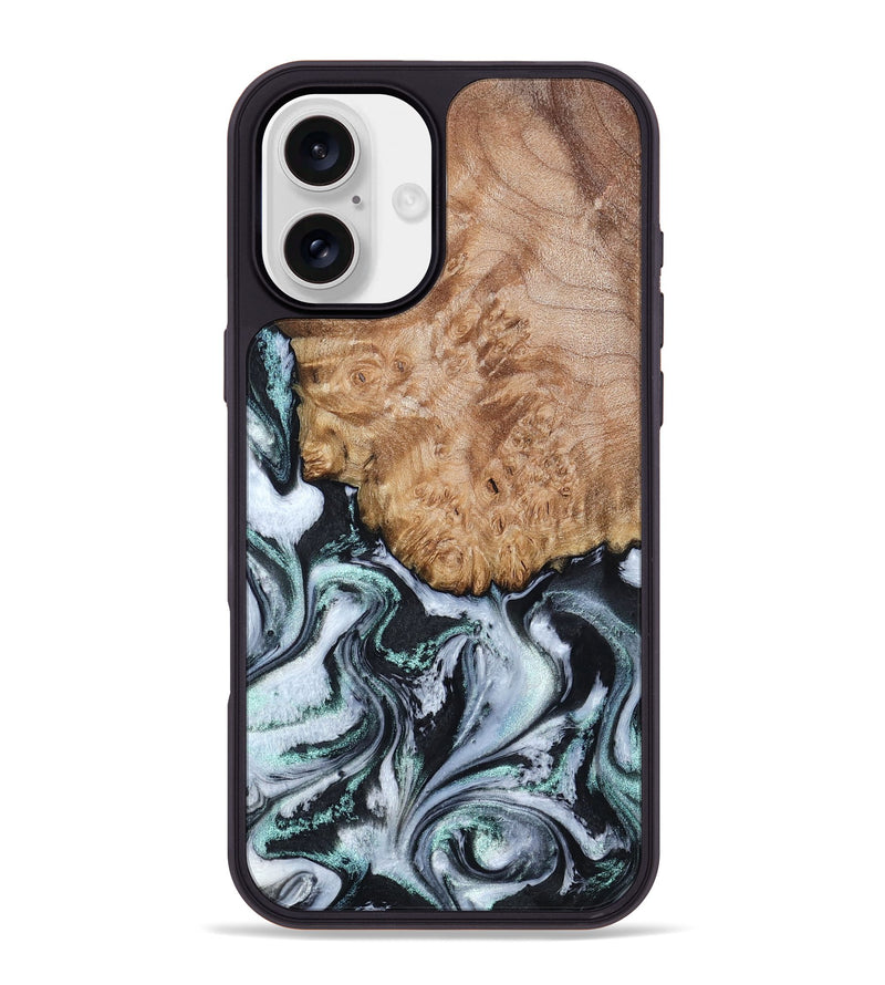 iPhone 16 Plus Wood Phone Case - Lillie (Black & White, 794573)