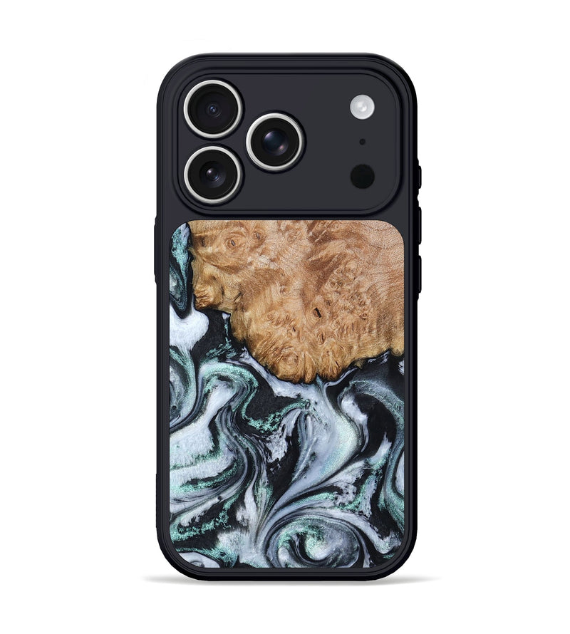 iPhone 17 Pro Wood Phone Case - Lillie (Black & White, 794573)