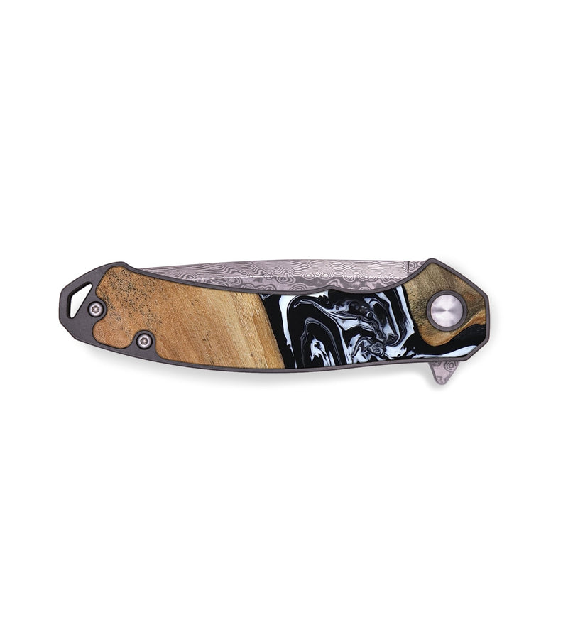 EDC Wood Pocket Knife - Astrid (Black & White, 794575)