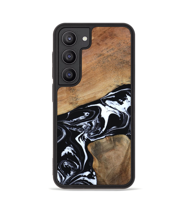 Galaxy S23 Wood Phone Case - Astrid (Black & White, 794575)