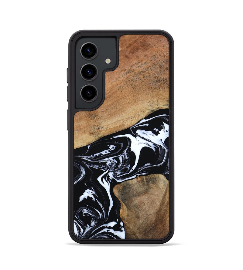Galaxy S24 Wood Phone Case - Astrid (Black & White, 794575)