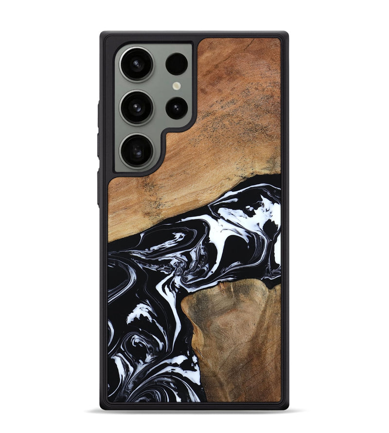 Galaxy S24 Ultra Wood Phone Case - Astrid (Black & White, 794575)