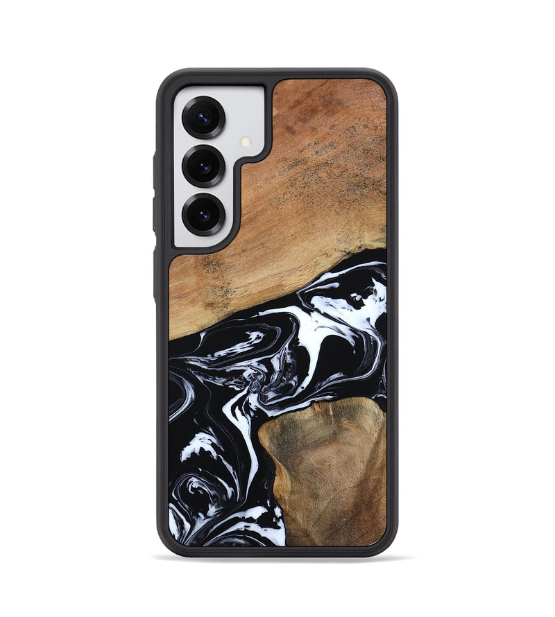 Galaxy S25 Wood Phone Case - Astrid (Black & White, 794575)