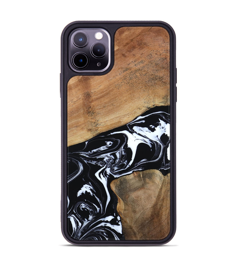 iPhone 11 Pro Max Wood Phone Case - Astrid (Black & White, 794575)