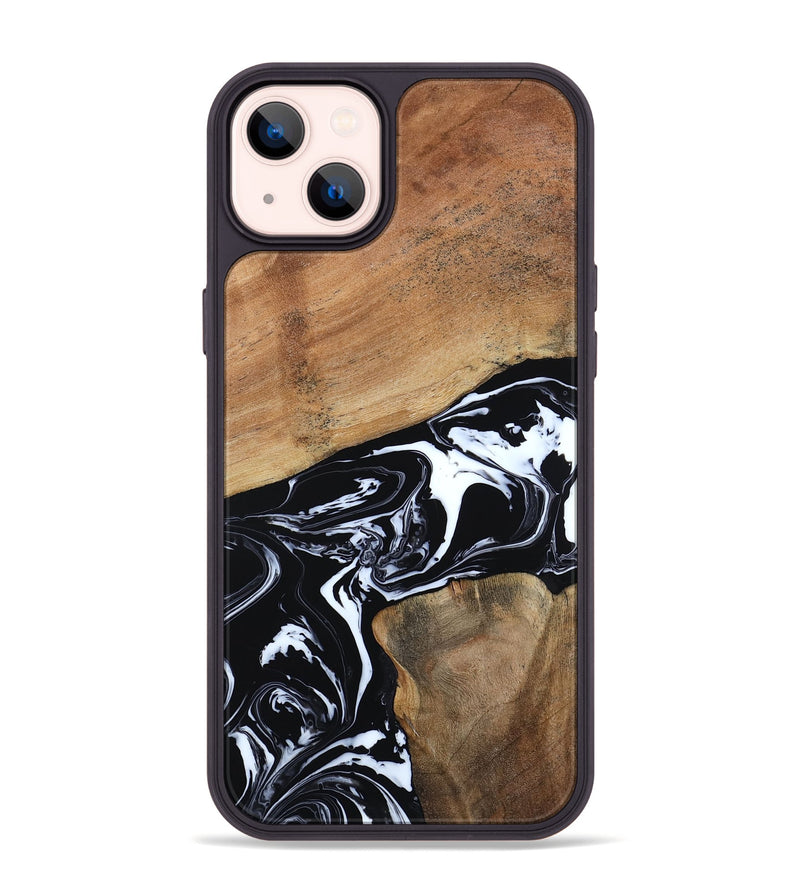 iPhone 14 Plus Wood Phone Case - Astrid (Black & White, 794575)