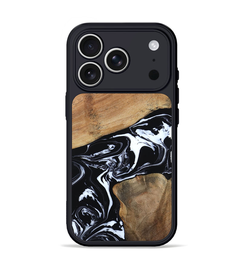 iPhone 17 Pro Wood Phone Case - Astrid (Black & White, 794575)