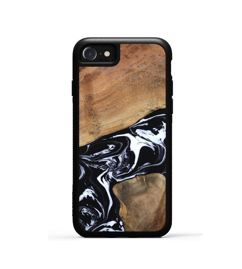 iPhone SE Wood Phone Case - Astrid (Black & White, 794575)