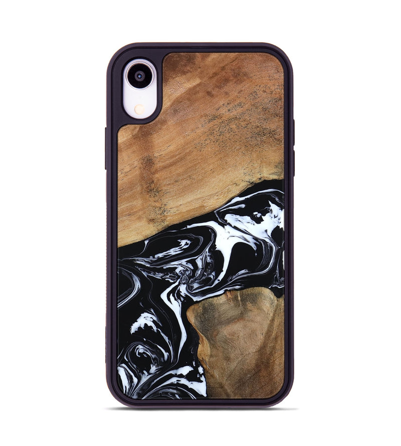 iPhone Xr Wood Phone Case - Astrid (Black & White, 794575)