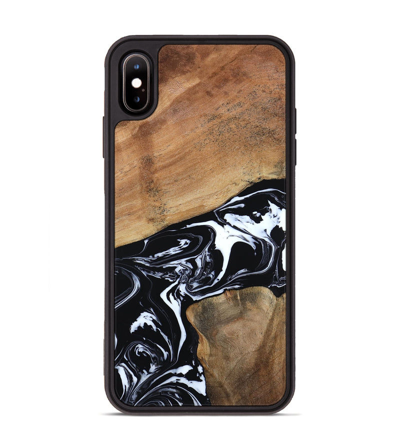 iPhone Xs Max Wood Phone Case - Astrid (Black & White, 794575)
