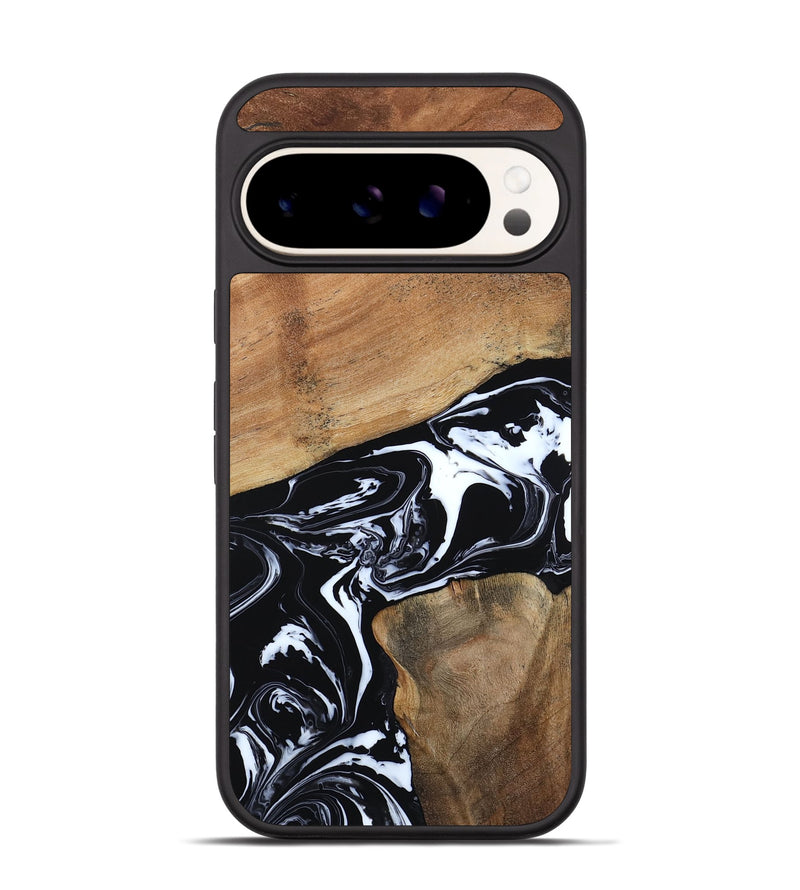 Pixel 9 Pro Wood Phone Case - Astrid (Black & White, 794575)