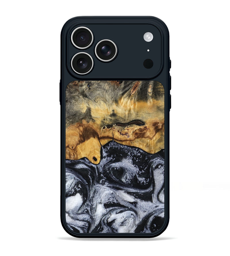 iPhone 17 Pro Max Wood Phone Case - Leta (Black & White, 794576)