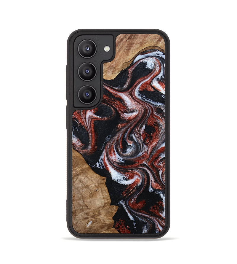Galaxy S23 Wood Phone Case - Adalyn (Black & White, 794577)