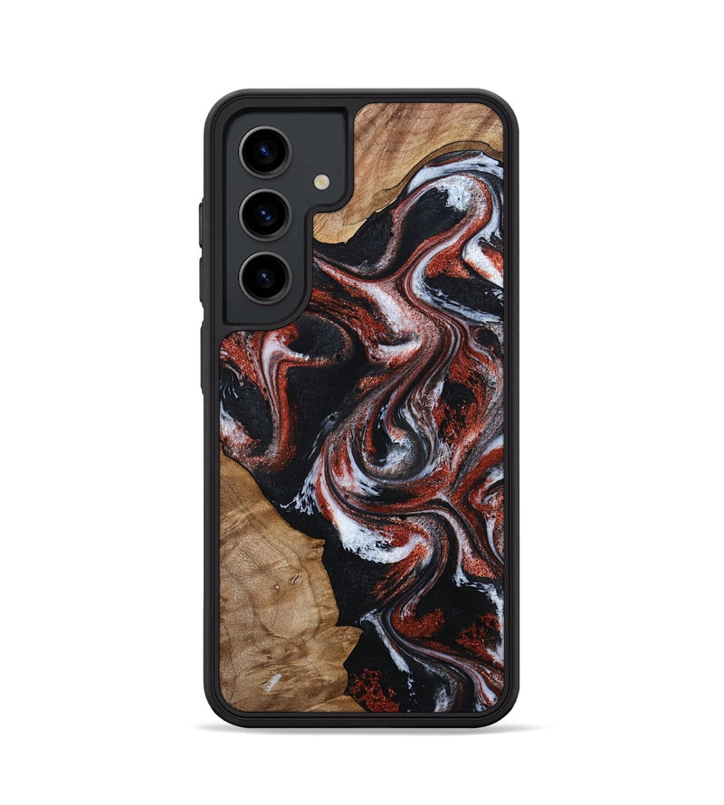 Galaxy S24 Wood Phone Case - Adalyn (Black & White, 794577)