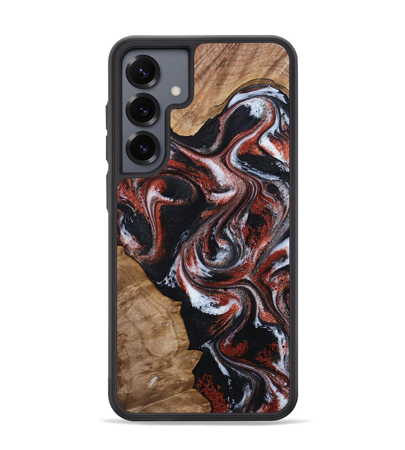Galaxy S25 Plus Wood Phone Case - Adalyn (Black & White, 794577)