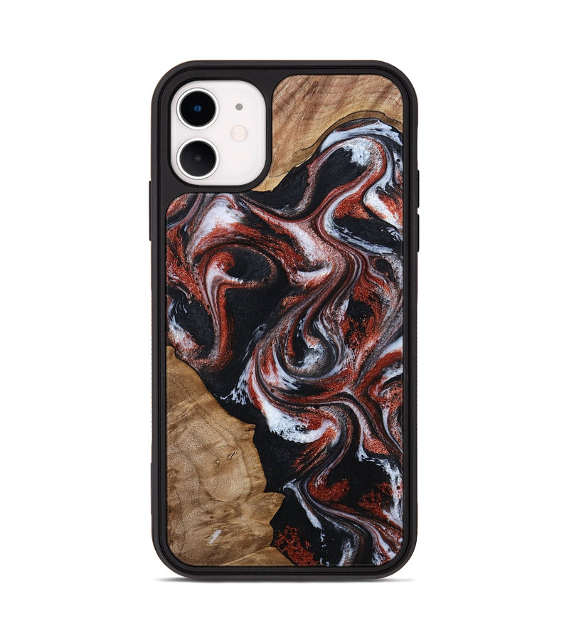 iPhone 11 Wood Phone Case - Adalyn (Black & White, 794577)