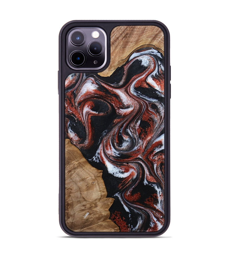 iPhone 11 Pro Max Wood Phone Case - Adalyn (Black & White, 794577)
