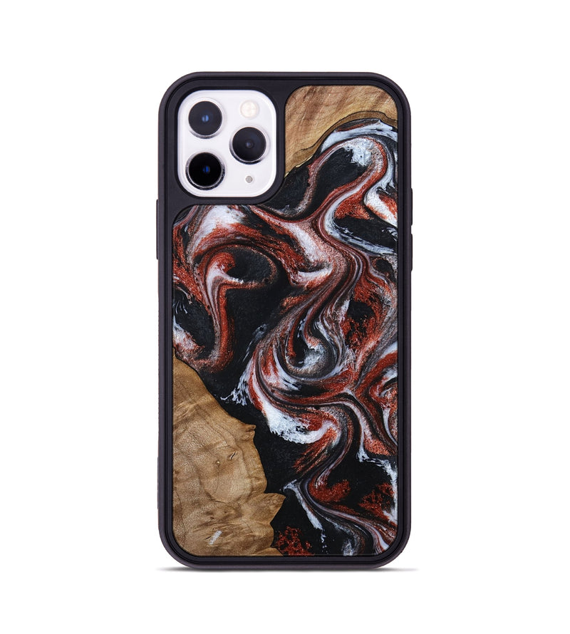 iPhone 11 Pro Wood Phone Case - Adalyn (Black & White, 794577)