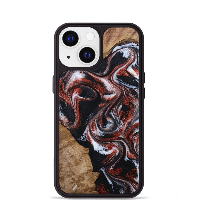 iPhone 13 Wood Phone Case - Adalyn (Black & White, 794577)