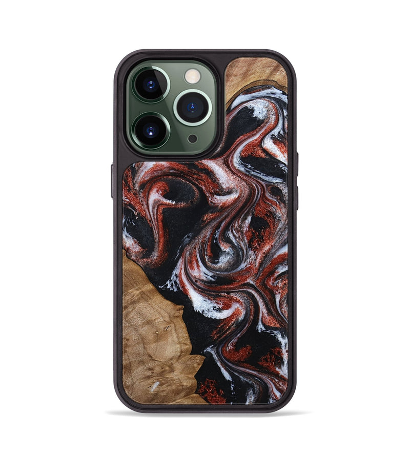 iPhone 13 Pro Wood Phone Case - Adalyn (Black & White, 794577)