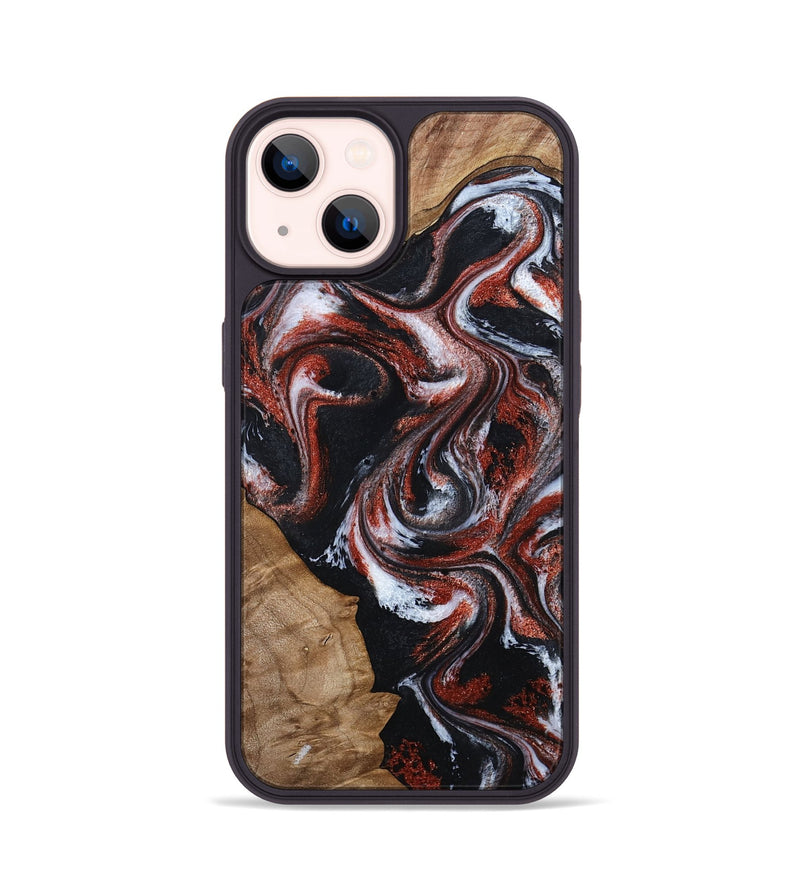 iPhone 14 Wood Phone Case - Adalyn (Black & White, 794577)