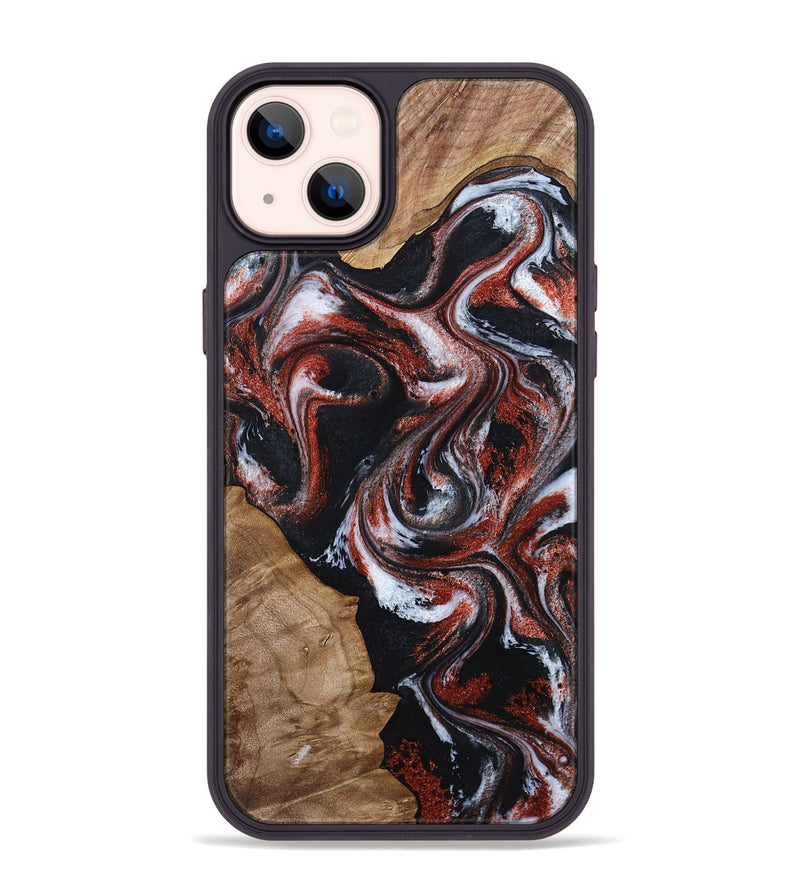 iPhone 14 Plus Wood Phone Case - Adalyn (Black & White, 794577)