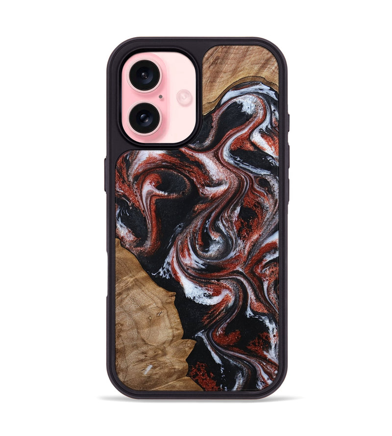 iPhone 16 Wood Phone Case - Adalyn (Black & White, 794577)
