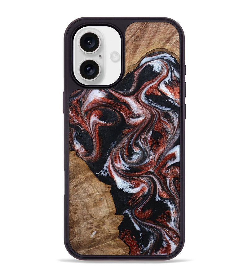 iPhone 16 Plus Wood Phone Case - Adalyn (Black & White, 794577)